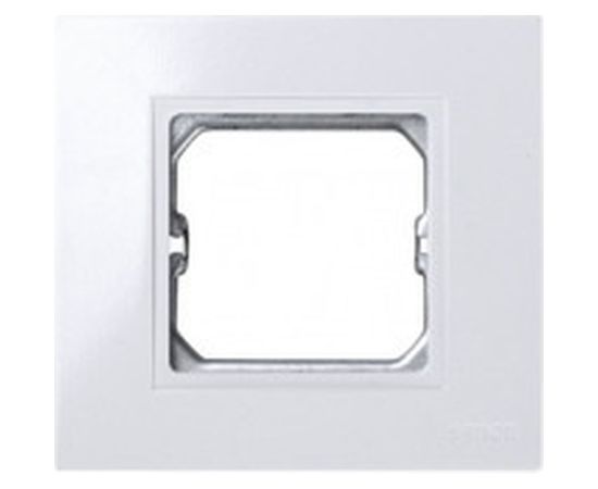 Базовая рамка Simon с вырезом под декоративные вставки, 1 пост, 85х91мм, S27 Play, белый 2701610-030 