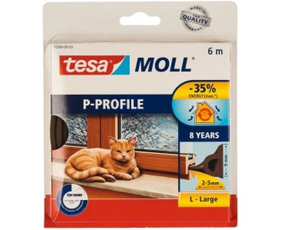 Резиновый уплотнитель TESA Премиум Р-профиль коричневый 05390-00103-00 