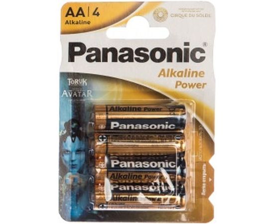 Щелочная батарейка LR6 AA Alkaline 1.5В бл/4 Panasonic 5410853055815 