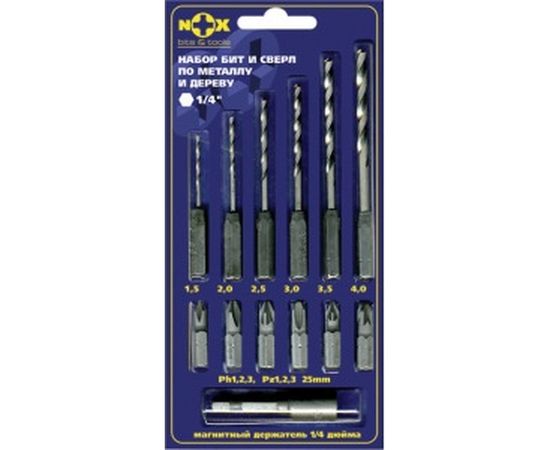 Набор бит и свёрл&nbsp;(13 предметов) NOX 556904 
