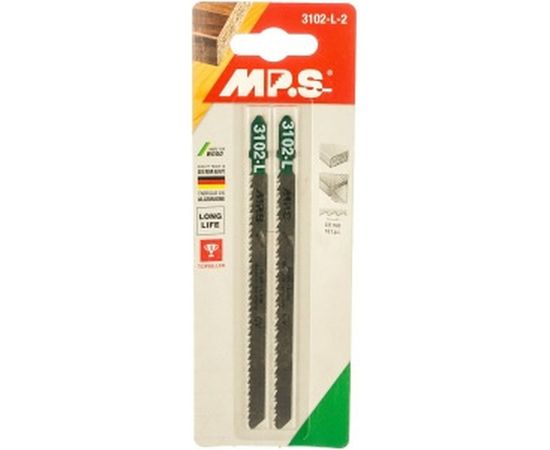 Пилки Т101BR удлиненные (132х110х2.5 мм; 2 шт.) по дереву и ДСП MPS 3102-L-2 