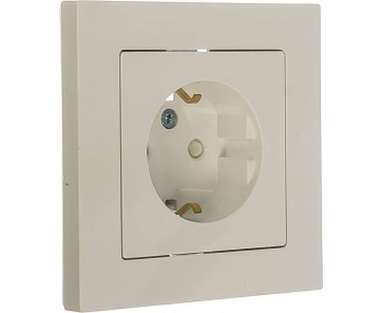 Розетка Schneider Electric ATLAS DESIGN с заземлением, защитные шторки, 16А, в сборе, белая ATN000144 1240147 