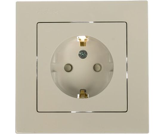 Розетка Schneider Electric ATLAS DESIGN с заземлением, защитные шторки, 16А, в сборе, белая ATN000144 1240147 – изображение 2