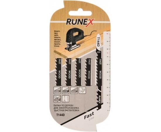 Пилки 100x75 мм, быстрый распил T144D 5 шт. Runex 555105 – изображение 2
