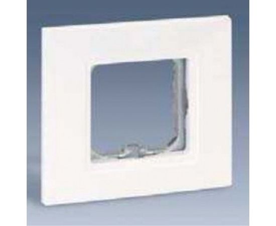 Базовая рамка Simon с вырезом под декоративные вставки, 1 пост, 85х91мм, S27 Play, белый 2701610-030 – изображение 2