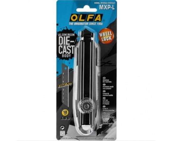 Нож OLFA X-design, цельная алюминиевая рукоятка, винтовой фиксатор, 18 мм OL-MXP-L – изображение 2