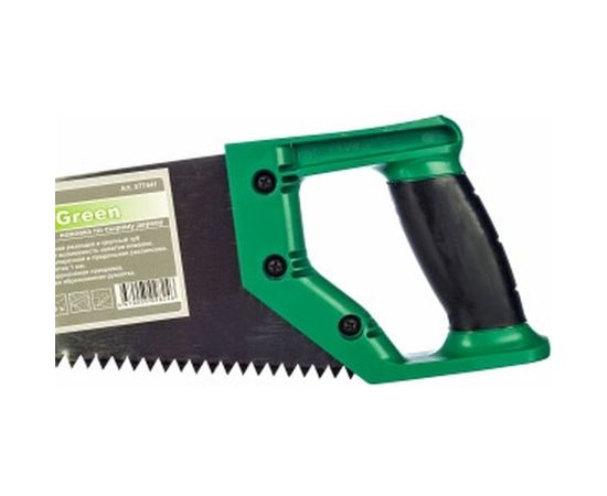Ножовка по сырой древесине Runex Green 400мм прямой крупный зуб 577441 – изображение 2
