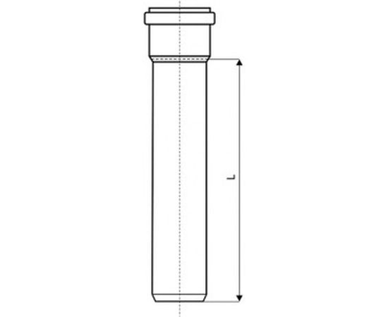 Труба канализационная Ostendorf 90х500 мм 114020 – изображение 2