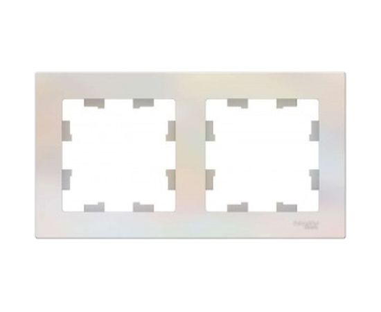 Рамка Schneider Electric 2-м ATLAS DESIGN универсальная, жемчуг ATN000402 1240264 – изображение 2