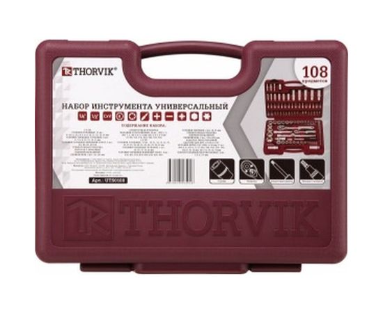 Универсальный набор инструмента THORVIK UTS0108 108 предметов 52062 – изображение 2