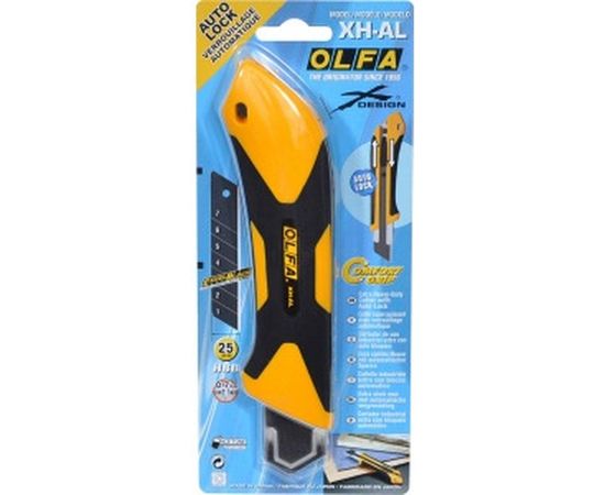 Нож Olfa Autolock с выдвижным лезвием двухкомпонентный корпус 25 мм OL-XH-AL – изображение 2