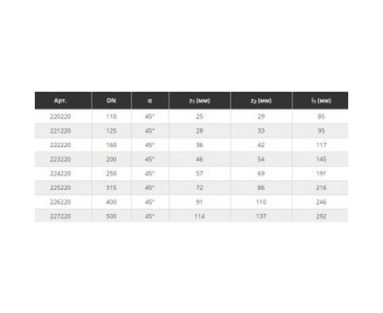 Отвод Ostendorf наружной канализации 110 мм, 45 градусов 220220 – изображение 3