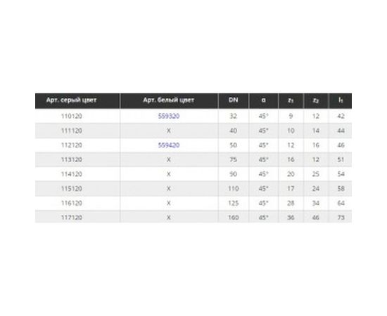 Канализационный отвод Ostendorf 90 мм, 45 градусов 114120 – изображение 3