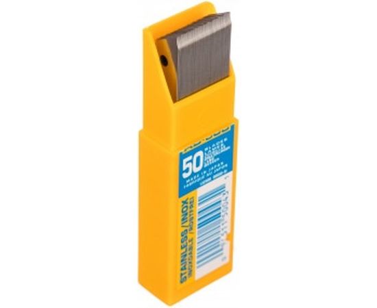 Лезвия сегментированные из нержавеющей стали (9х80х0,38 мм; 13 сегм.; 50 шт.) OLFA OL-AB-50S – изображение 3