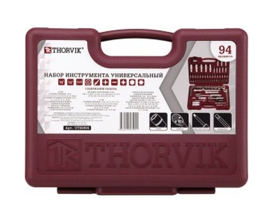 Универсальный набор инструмента THORVIK UTS0094 94 предмета 52061 – изображение 3
