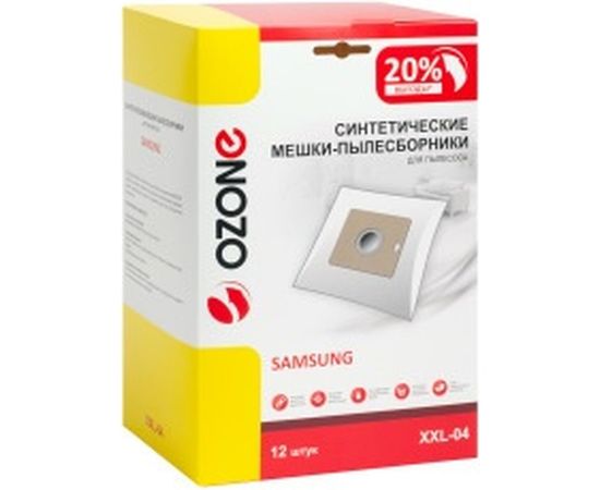 Мешки-пылесборники синтетические для пылесоса, 12 шт OZONE XXL-04 – изображение 5