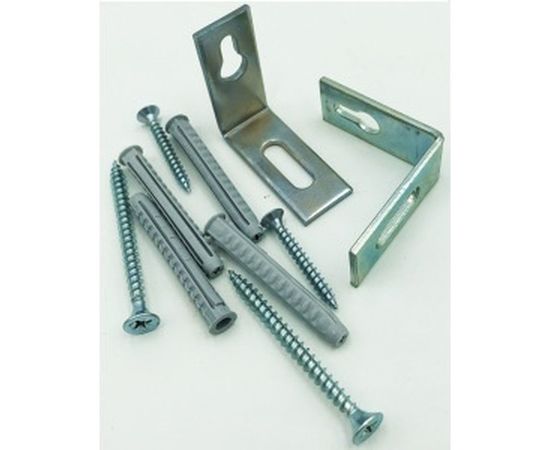 Мебельный уголок с шурупом и дюбелем Невский Крепеж оцинк. 46х46х15х3 мм 2 шт. 810083 