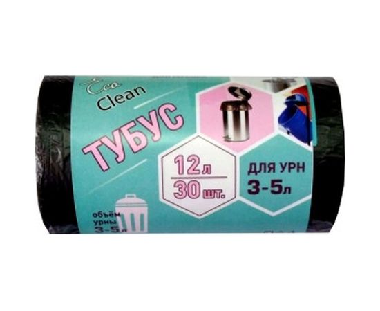Мешки для мусора EcoClean ТУБУС (30 шт; 12 л; 32х50 см; 6 мкм) Концепция Быта 3255 