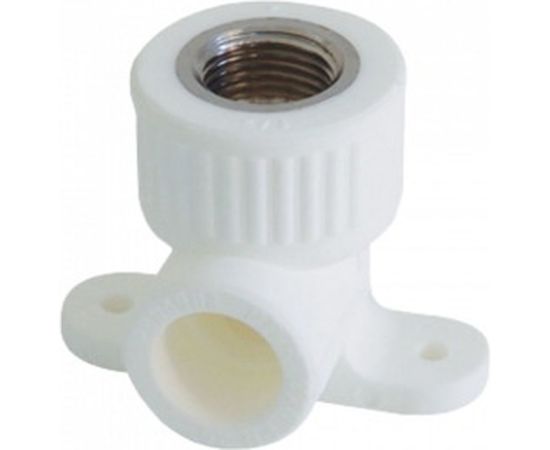 Комбинированный угольник VALFEX PP-R белый, 20х1/2 дюйма ВР, с креплением 10120020 127-0583 