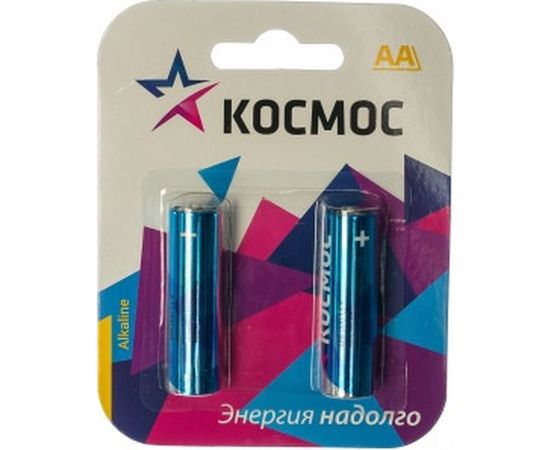 Батарейка пальчиковая LR6 2шт КОСМОС KOCLR62BL 