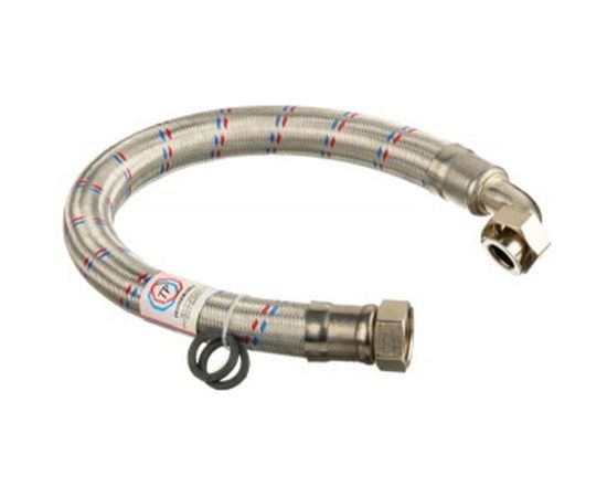 Подводка для воды TР-сантехника Гигант, нержавеющая сталь, 100 см, в/в 1, угловая 26410 