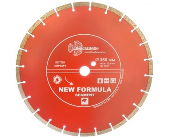 Диск алмазный отрезной Сегментный New Formula (350х25.4 мм) TRIO-DIAMOND S209 