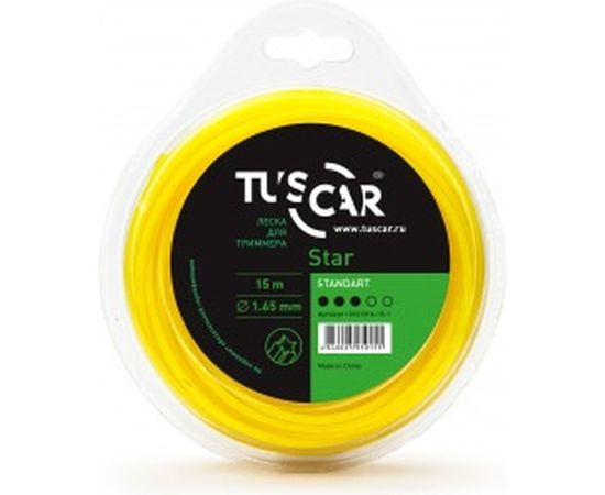 Леска для триммера Star, Standart, 1.65 мм, 15 м TUSCAR 10121316-15-1 