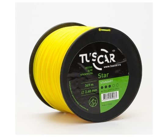 Леска для триммера Star, Standart, 2.4 мм, 349 м TUSCAR 10121324-349-4 