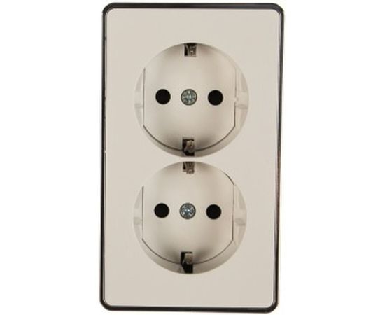 Розетка WERKEL WL15-02-03 двойная с заземлением Gallant белая a036767 – изображение 2