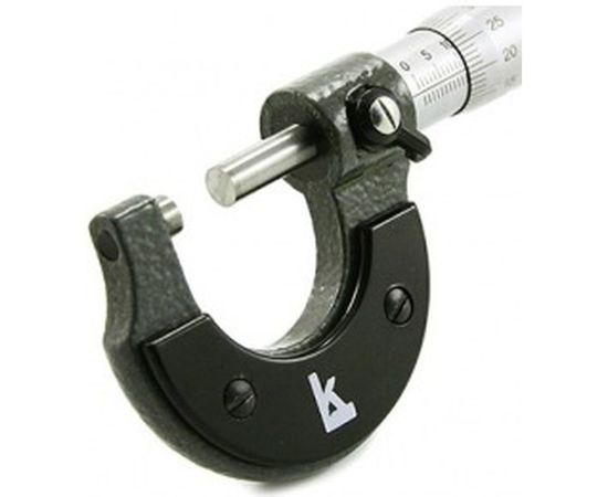 Микрометр гладкий МК 0-25 0.01 1 кл. точности КАЛИБРОН 121875 – изображение 2
