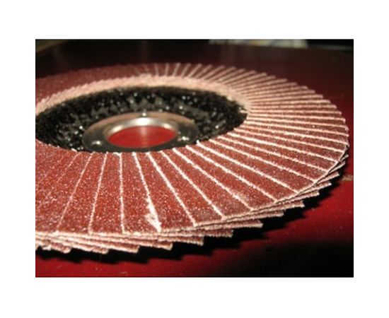 Круг лепестковый шлифовальный торцевой (тип КЛТ1, KK19XW, электрокорунд нормальный, P80, 125x22 мм) БАЗ 36563-125-80 – изображение 3