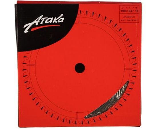 Диск пильный по ламинату и дсп (190х16 мм; 54T; б/рез) АТАКА 8078000 – изображение 3