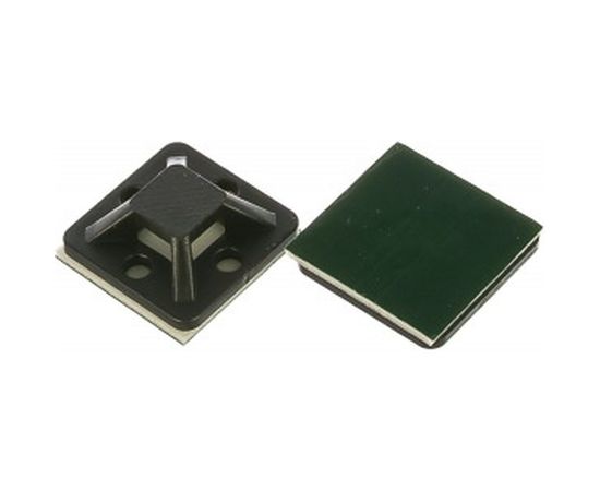 Монтажные самоклеющиеся площадки FORTISFLEX ПМС 20х20 черный 100шт 63094 