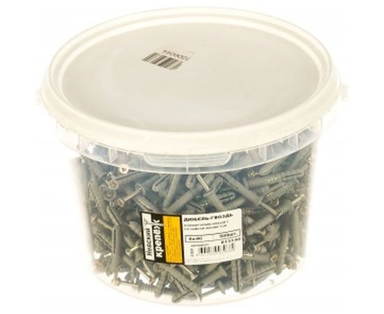 Дюбель-гвоздь Невский Крепеж 6х40 пот. манжета, полипропилен 500 шт. 813144 