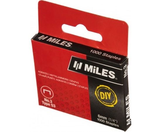 Скобы тип 53 (1000 шт; 6 мм) Miles N3-06-D – изображение 2