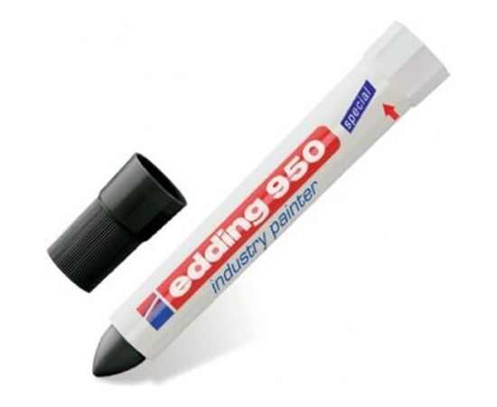 Универсальный маркер для промышленной графики, черный, круглый наконечник 10мм Edding E-950-1 – изображение 2