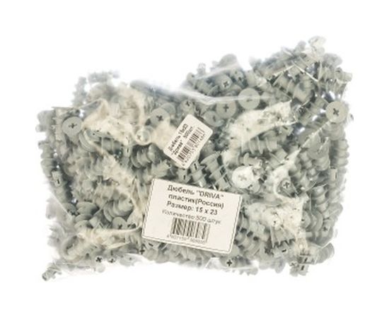 Дюбель Дрива Метизный двор Driva 15x23 пластик, 500 шт. 4607159069856 – изображение 2