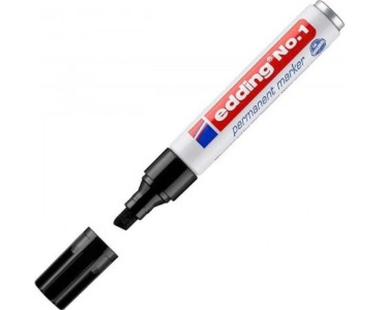 Перманентный маркер, заправляемый, черный, клиновидный наконечник 1-5мм Edding E-1-1 – изображение 2