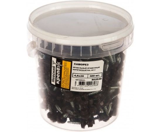 Саморез КР Невский Крепеж св. 4,8х28 RAL-8017 коричневый 300 шт. 802648 – изображение 2