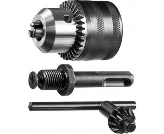 Набор МАСТЕР патрон ключевой 13 мм, SDS+ адаптер, ключ для патрона ЗУБР 29081-H3 