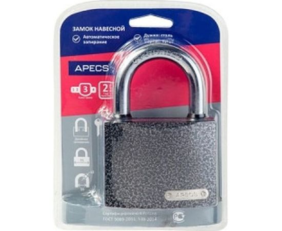 Навесной замок Apecs PD-01-75-Blister 12588 