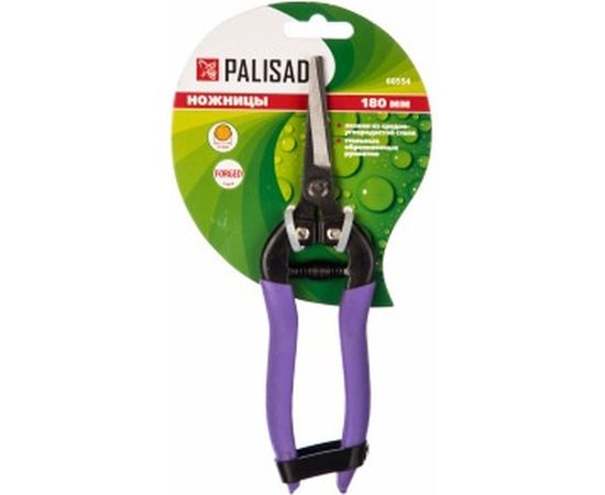 Цветочный секатор 180 мм, пружина спирал.типа, тефлон.покр, прямые режущие губки PALISAD 60554 