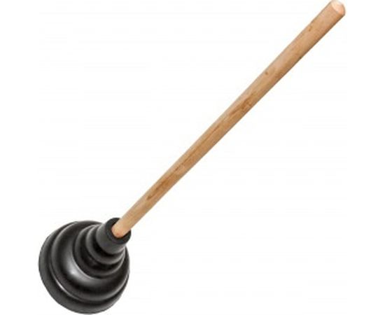 Вантуз для удаления засоров, чаша 14,6 см., деревянная ручка 53 см КРОКОЧИСТ Классик 51240-1 