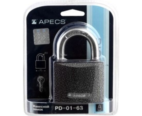 Навесной замок Apecs PD-01-63-Blister 12587 