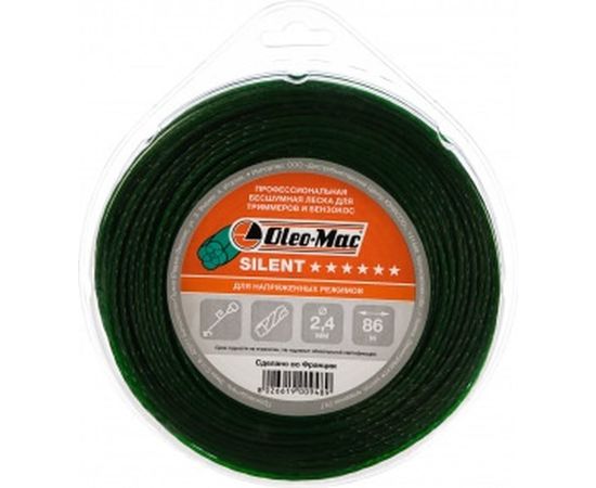 Леска 2.4мм 86м silent Oleo-Mac 6304-0148 – изображение 2