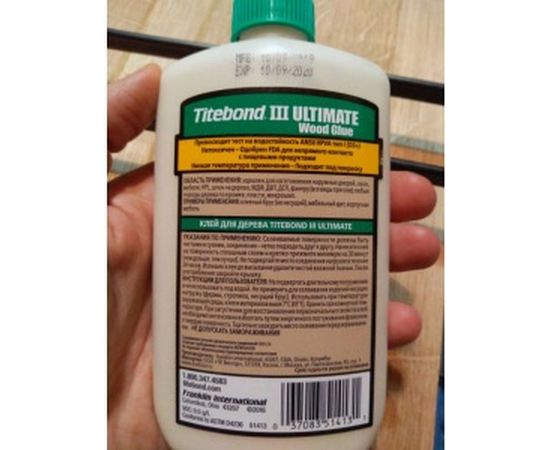 Клей повышенной влагостойкости Titebond III Ultimate 1413 – изображение 2