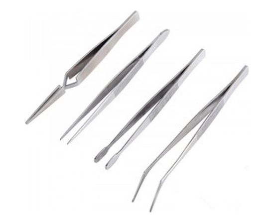 Набор нержавеющих пинцетов 4 шт. FIT 67445 – изображение 3