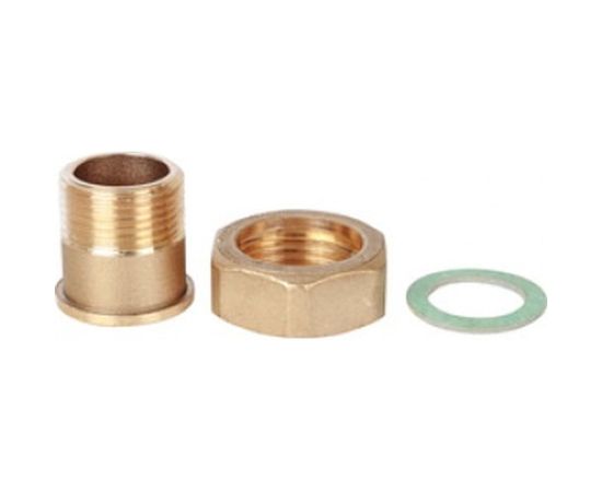 Штуцер с накидной гайкой STOUT под плоскую прокладку G 3/4M-G1N SVM-0071-002025 – изображение 3