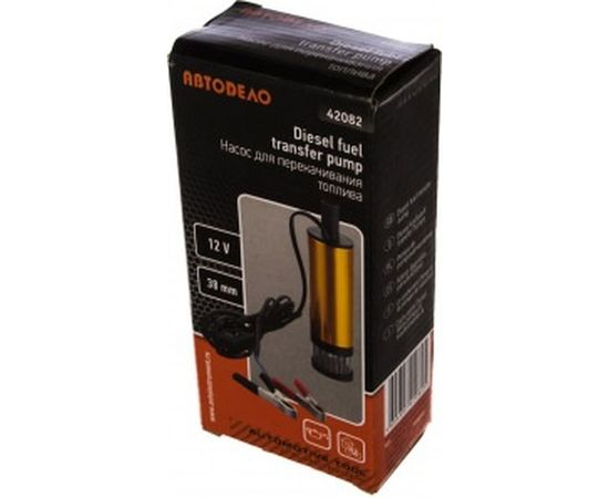 Насос для перекачки топлива АвтоDело 15л/мин фильтр 12 В диаметр 38 мм 42082 14756 – изображение 3
