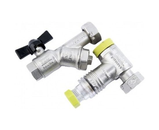 Кранофильтрогидромат (1/2"; 400 мкм) с обратным клапаном для подключения счётчика GIBAX G0030 